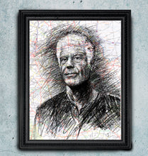 Load image into Gallery viewer, No Reservations - Anthony Bourdain Art print on Japanese Unryu, Map, Dictionary Page or any Specialty paper of your choice.