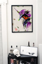 Load image into Gallery viewer, "Eva Unit 1" - Evangelion inspired Watercolor Art on real Japanese Unryu or Bamboo papers!