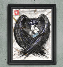 Load image into Gallery viewer, Howl and Sophie - Studio Ghibli Art Print on Japanese Unryu or any Specialty paper of your choice!