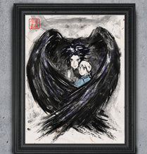 Load image into Gallery viewer, Howl and Sophie - Studio Ghibli Art Print on Japanese Unryu or any Specialty paper of your choice!
