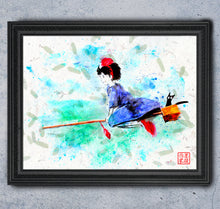 Load image into Gallery viewer, Kiki the Witch - Studio Ghibli Art Print on Japanese Unryu or any Specialty paper of your choice!