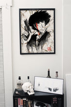 Load image into Gallery viewer, "Spike" - Cowboy Bebop inspired Watercolor Art on real Japanese Unryu or Bamboo papers!