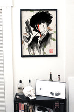 Load image into Gallery viewer, "Spike" - Cowboy Bebop inspired Watercolor Art on real Japanese Unryu or Bamboo papers!