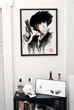 Load image into Gallery viewer, "Spike" - Cowboy Bebop inspired Watercolor Art on real Japanese Unryu or Bamboo papers!