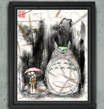 Load image into Gallery viewer, Totoro! - Studio Ghibli Art Print on Japanese Unryu or any Specialty paper of your choice!
