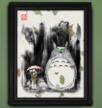 Load image into Gallery viewer, Totoro! - Studio Ghibli Art Print on Japanese Unryu or any Specialty paper of your choice!