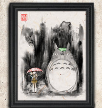 Load image into Gallery viewer, Totoro! - Studio Ghibli Art Print on Japanese Unryu or any Specialty paper of your choice!